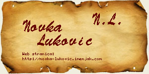Novka Luković vizit kartica